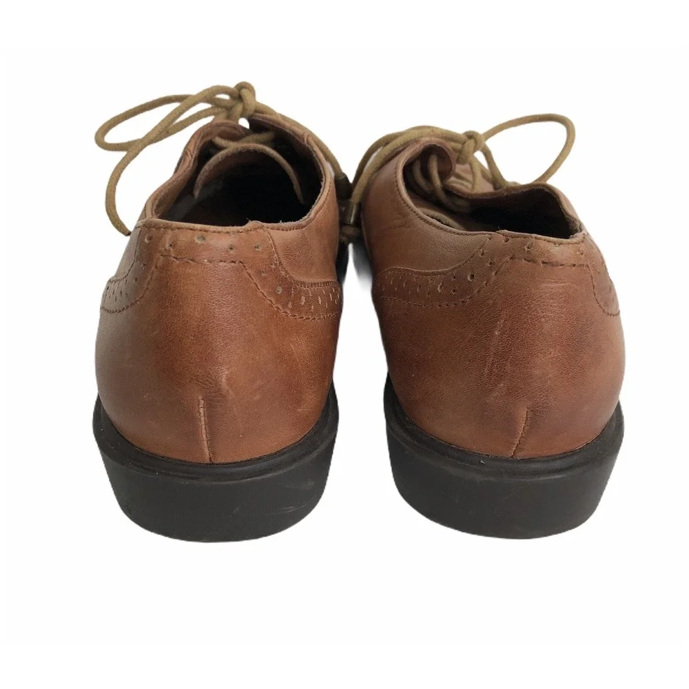 Jeffrey Campbell Havana Women Tan Wing-Tip Oxford Lace Shoes‎ Leather Flat 8.5 M